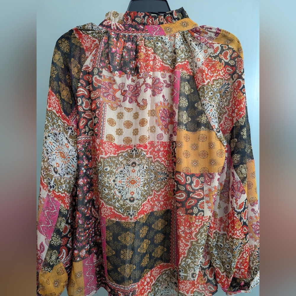 Multicolor Patchwork Women's Top - image 3